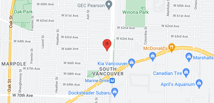 map of 518 W 64TH AVENUE